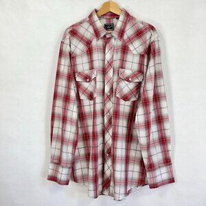 Roper Men's Pearl Snap Shirt Plaid Cowboy Farm Core Western Rodeo XL